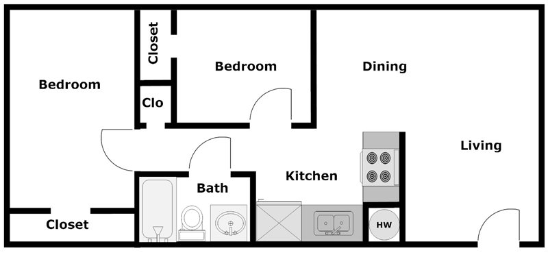 Columbia Villas Apartments - Floorplan - B2