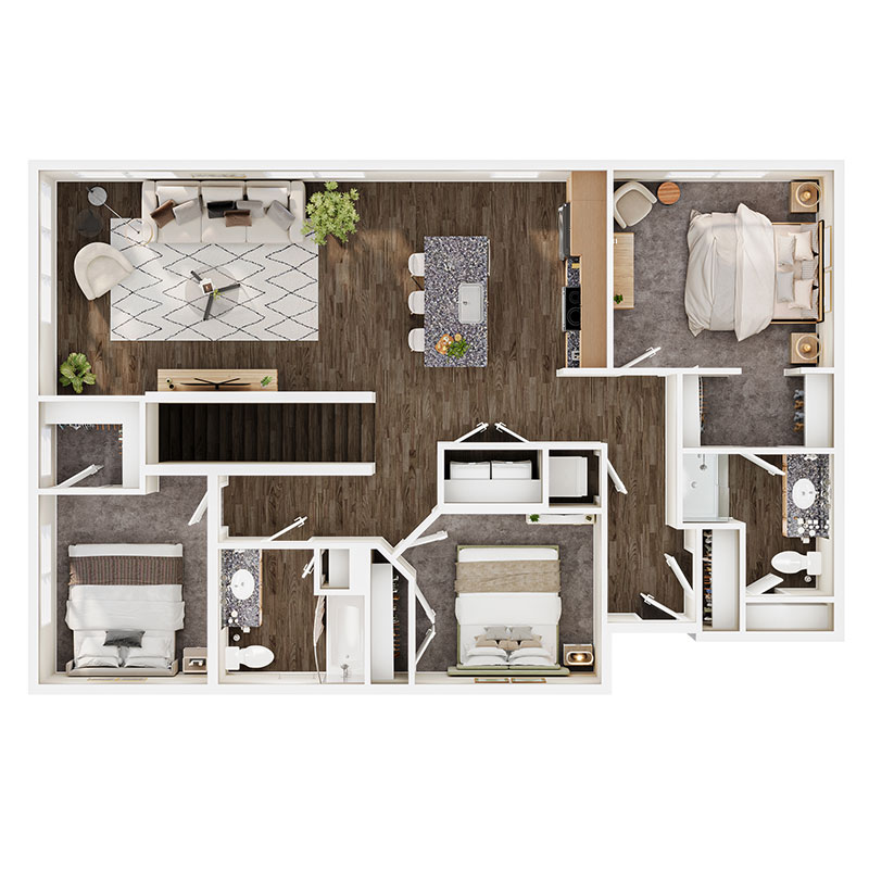 Floor plan layout for A1