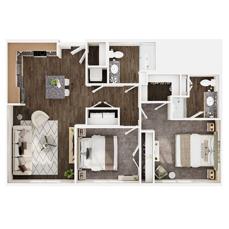 Floor plan layout for F