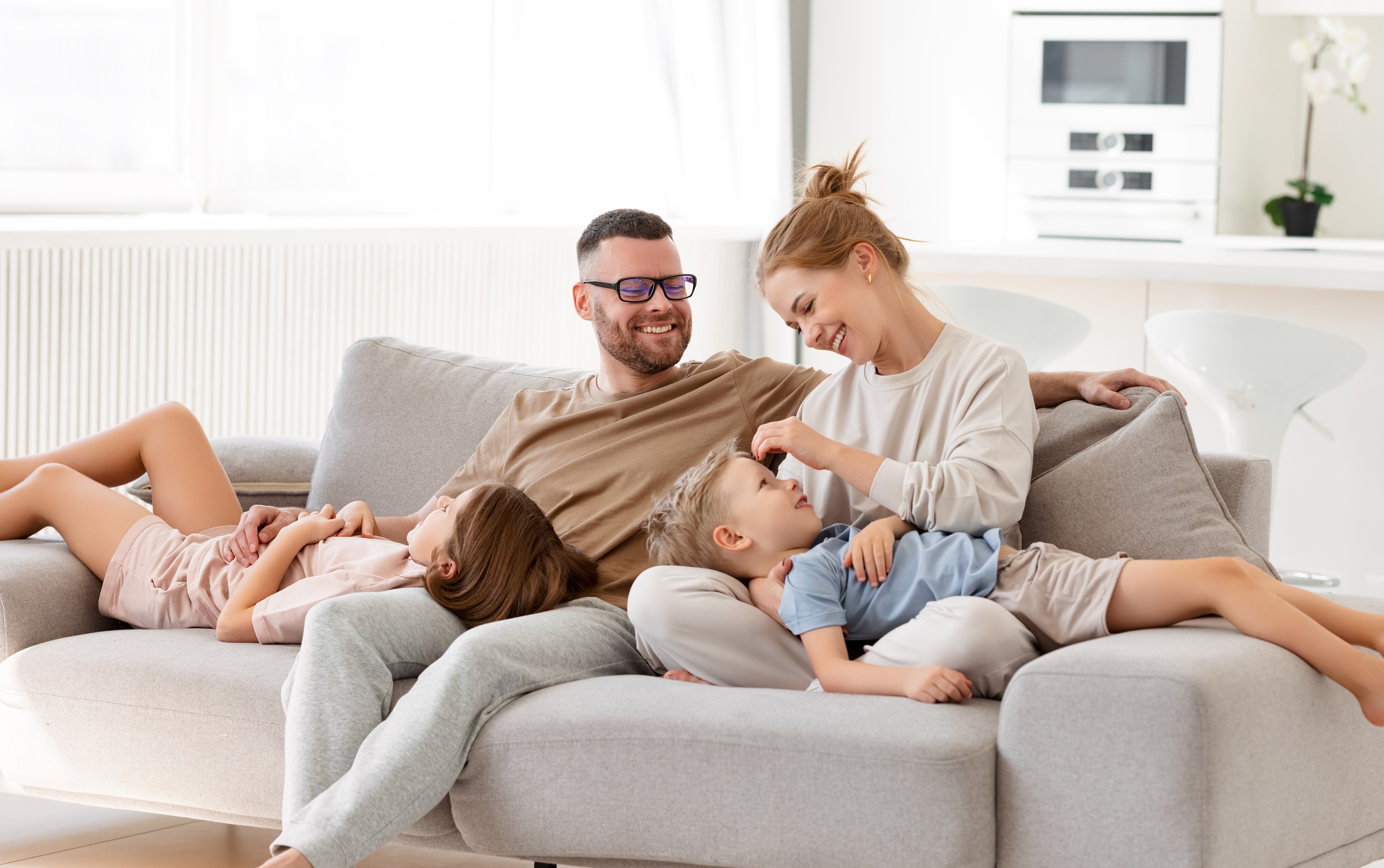 Family in Living Room