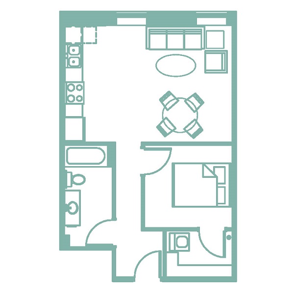 Floor plan layout for Oxide