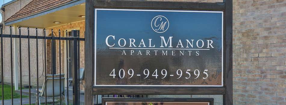 Signage at Coral Manor Apartments