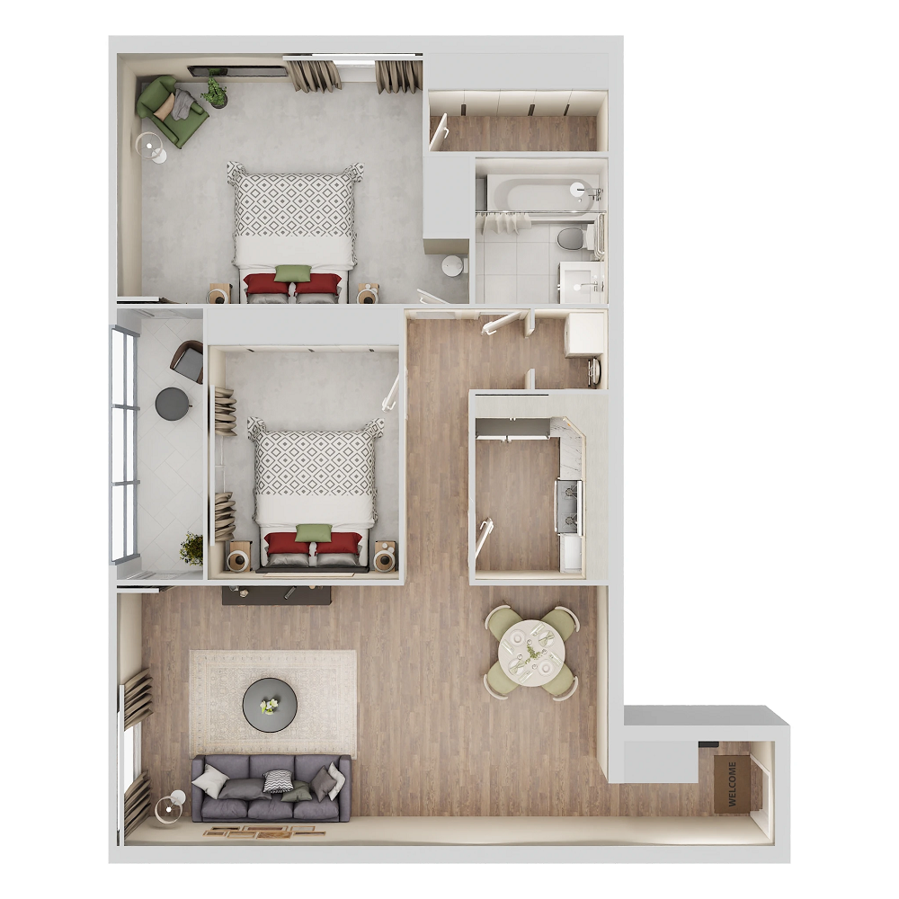 Informative Picture of 2 Bedrooms