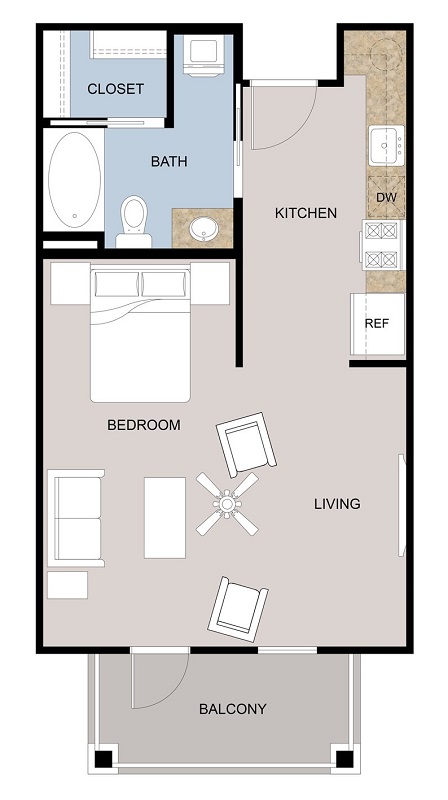 Floor plan layout for A1