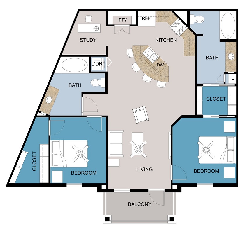 Floor plan layout for B5