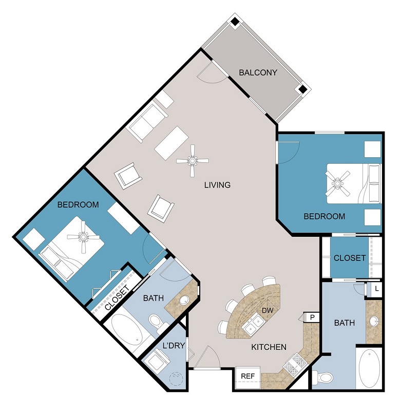 Floor plan layout for B7