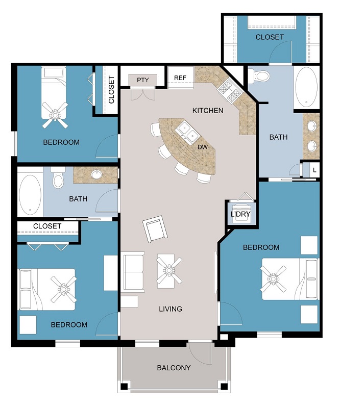 Floor plan layout for C2