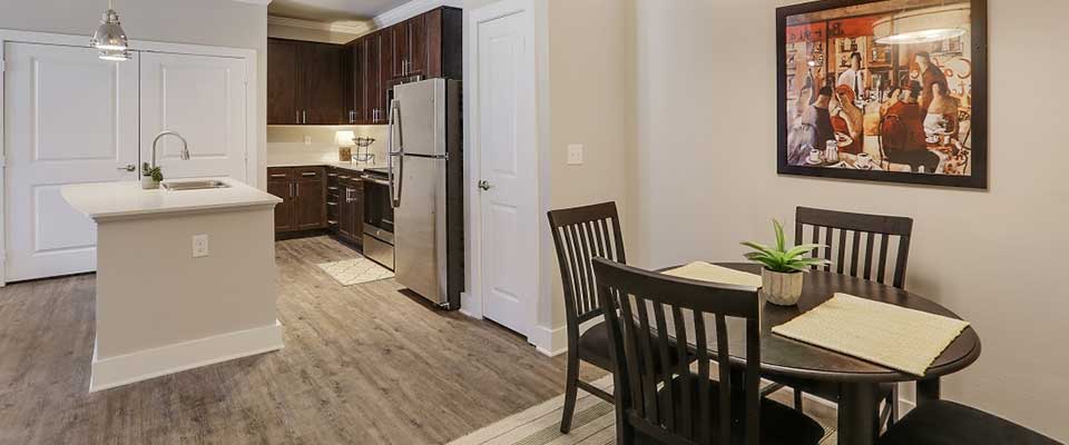 Well-lit Kitchen Interior at Creekside Crossing Apartments