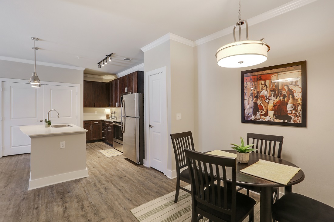 Spacious Kitchen and Dining Area at Creekside Crossing in Walker, LA