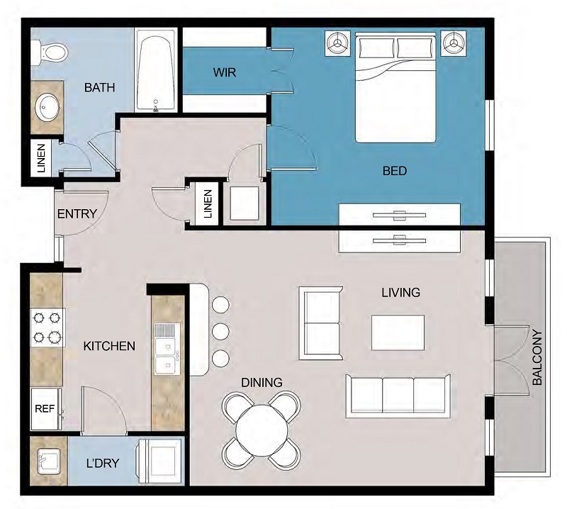 Floor plan layout for Carondelet