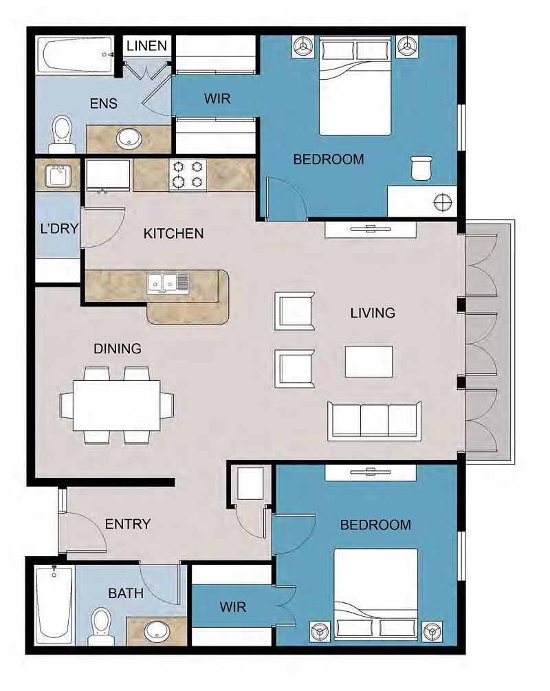 Floor plan layout for St. Charles