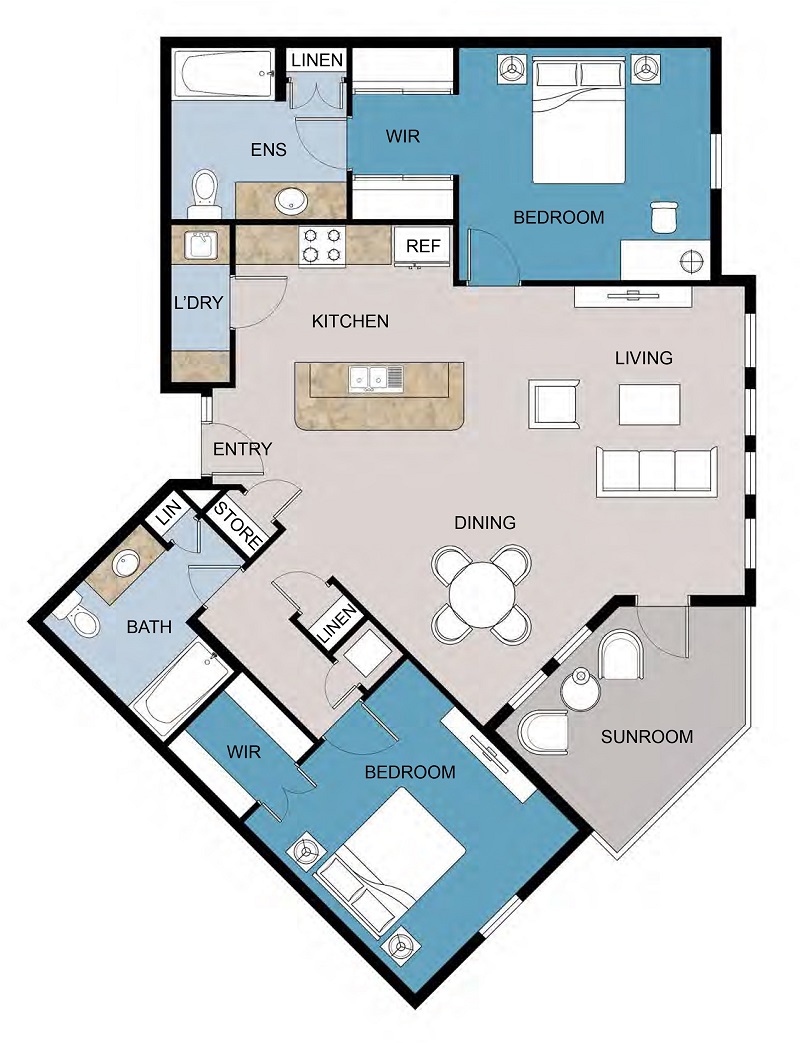 Floor plan layout for Prytania