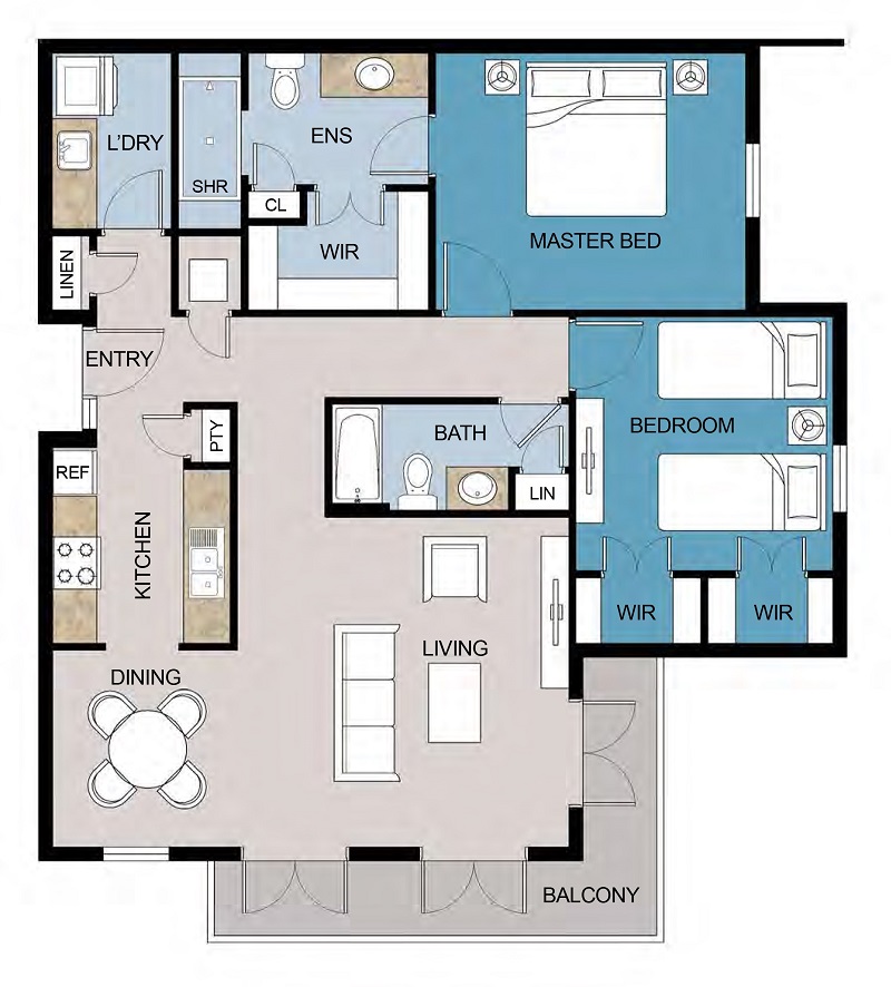 Floor plan layout for Pontchartrain