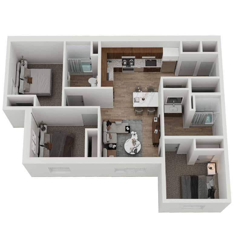 Informative Picture of 3 Beds