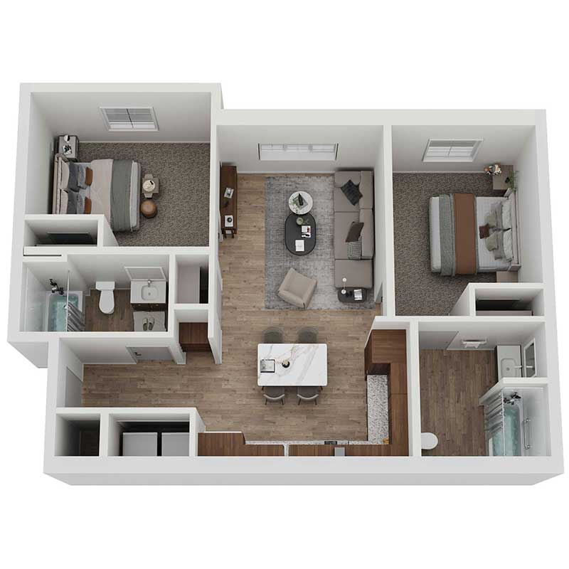 Informative Picture of Two Bedroom - Type A - 30% AMI