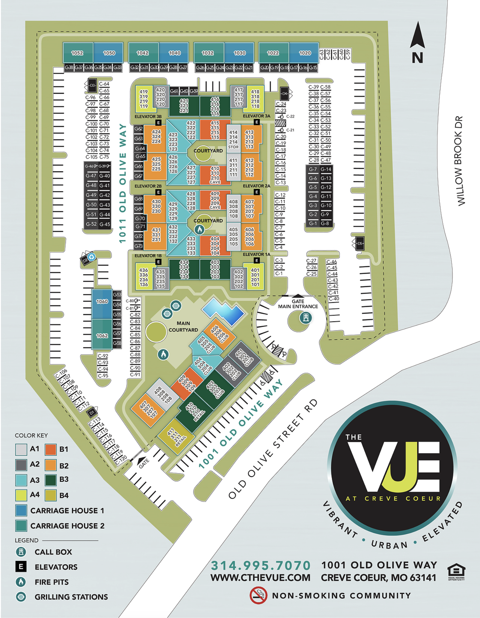 The Vue at Creve Coeur Apartments Site Plan