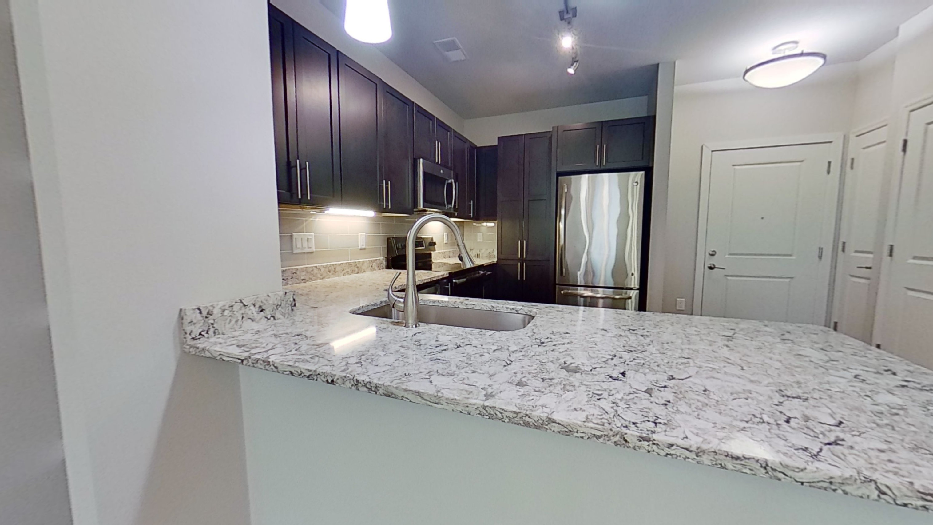 A2 Unit Kitchen at the Vue at Creve Coeur Apartments in Creve Coeur, MO
