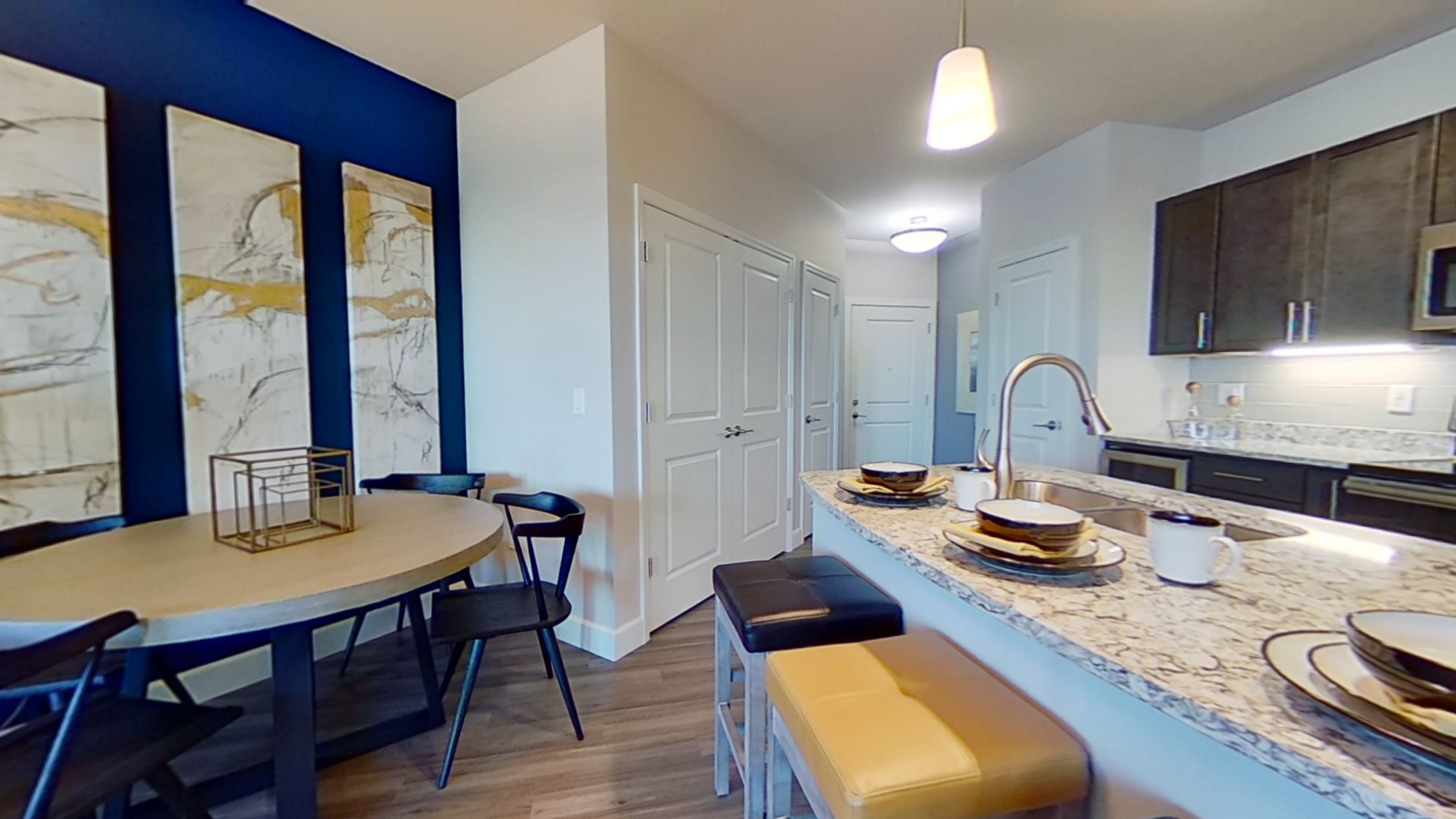 A3 Unit Kitchen and Dining Area at the Vue at Creve Coeur Apartments in Creve Coeur, MO
