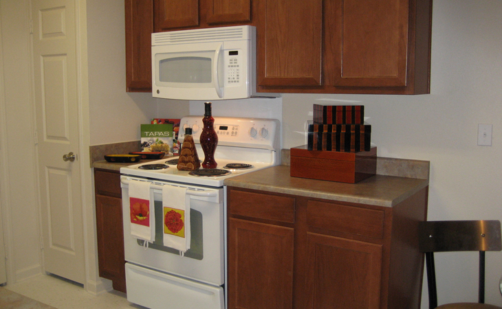 Kitchen Interior at The Crossing Apartments in Denham Springs, LA