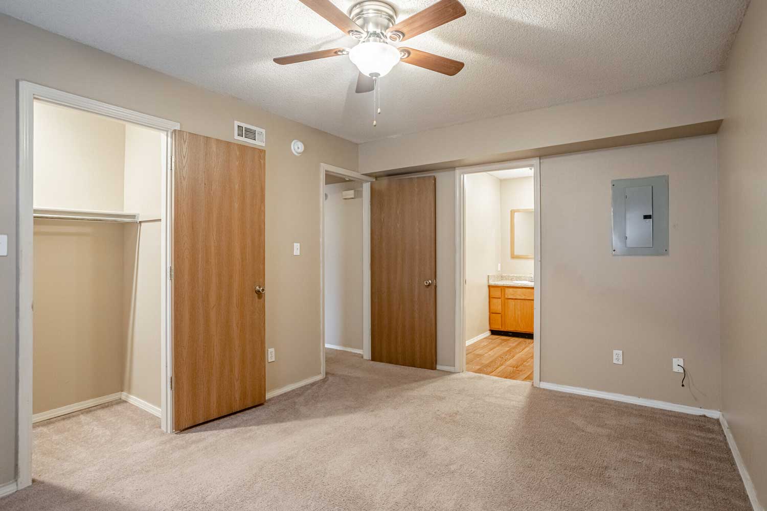 Bedrooms with Walk-in Closets at Crown Ridge Apartments in Fayetteville Apartments