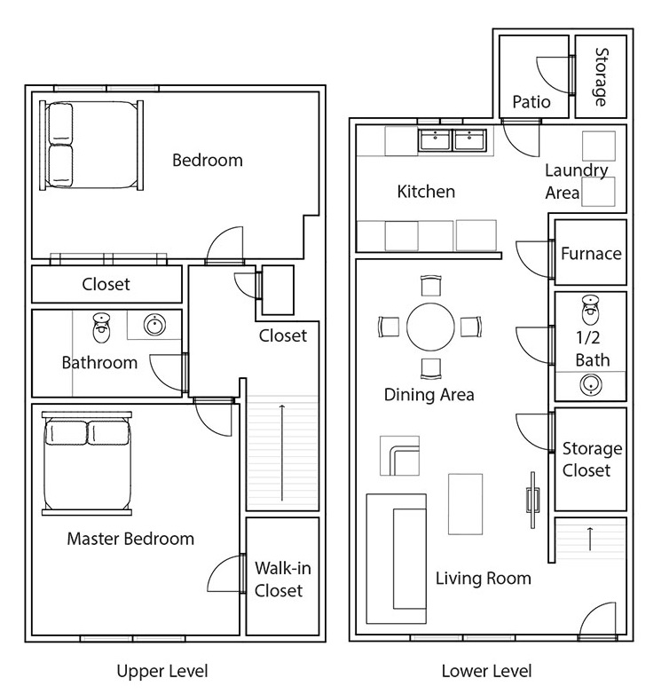 Crystal Ridge Apartments & Townhomes - Floorplan - 2BR Townhome