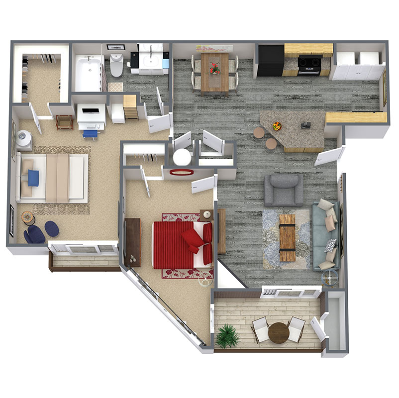 Curry Junction Apartments - Floorplan - 2 Beds