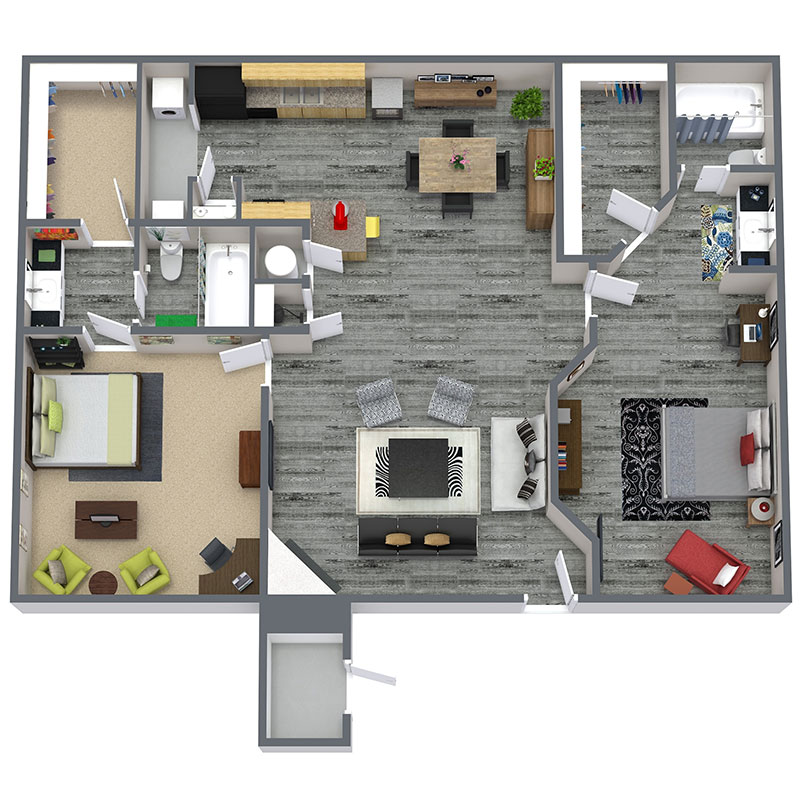 Curry Junction Apartments - Floorplan - 2 Beds