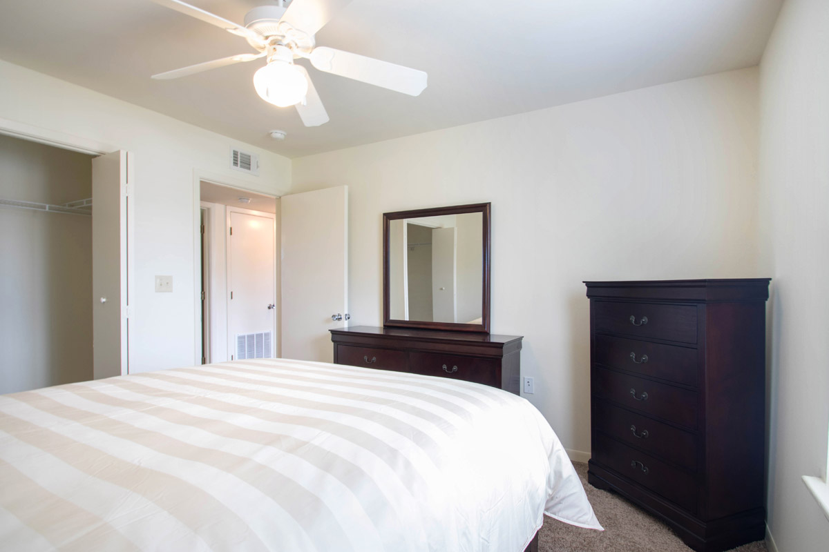 Well-Lit Bedrooms at Cypress Bend Apartments in West Beaumont, Texas