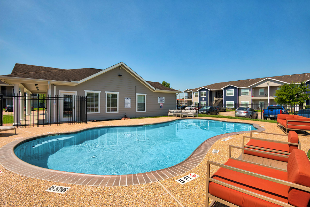 Gated Pool Area with Sun Loungers