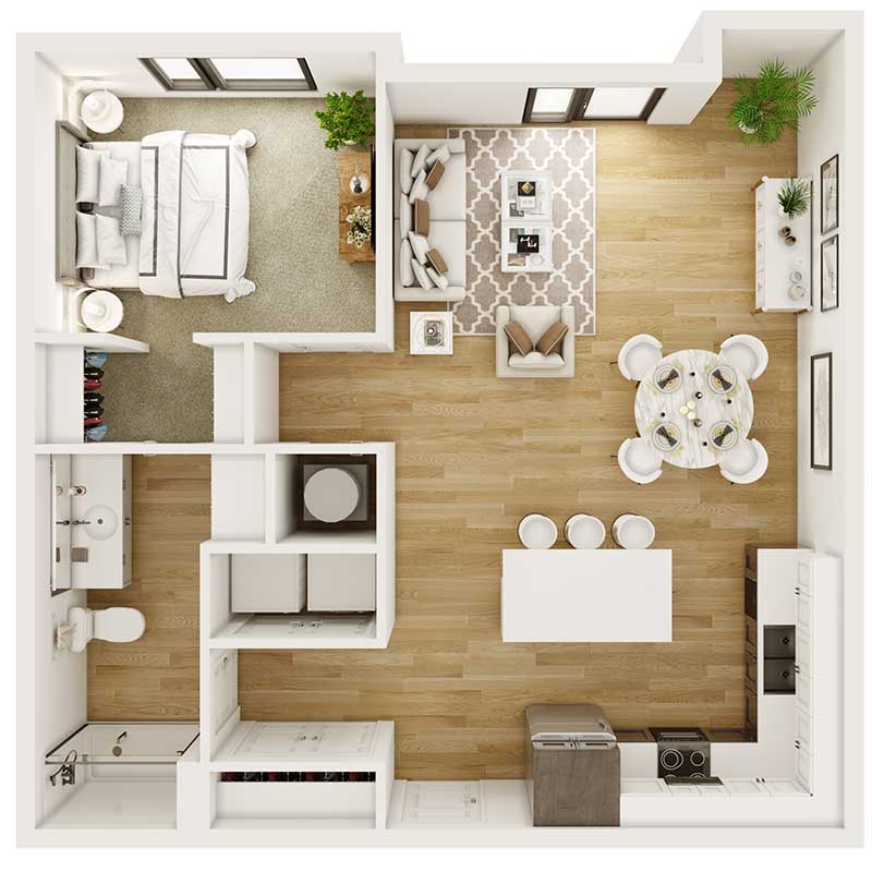 Floor plan layout for Julep