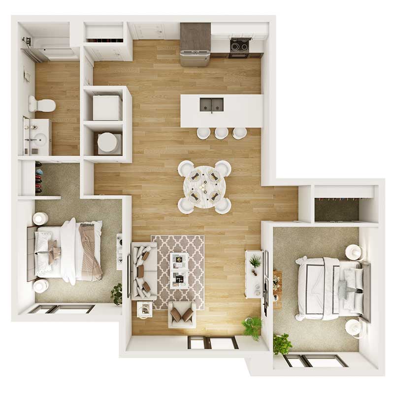 Floor plan layout for Lynchburg