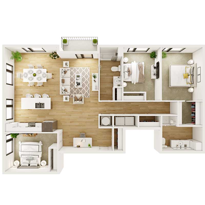 Floor plan layout for Manhattan