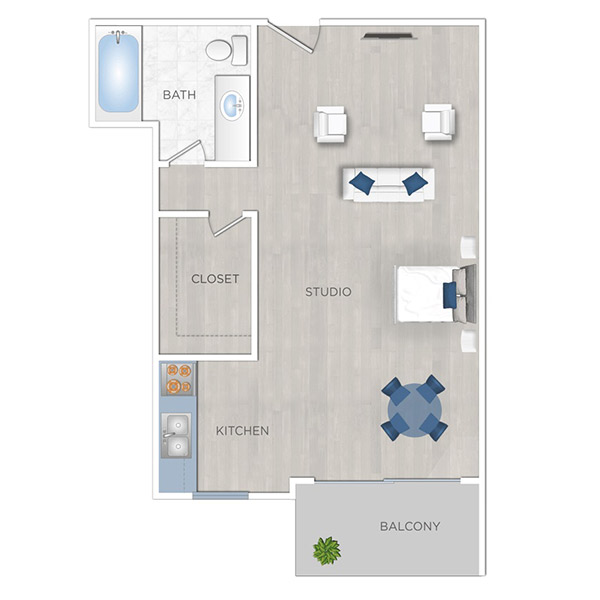 Floor plan layout for A