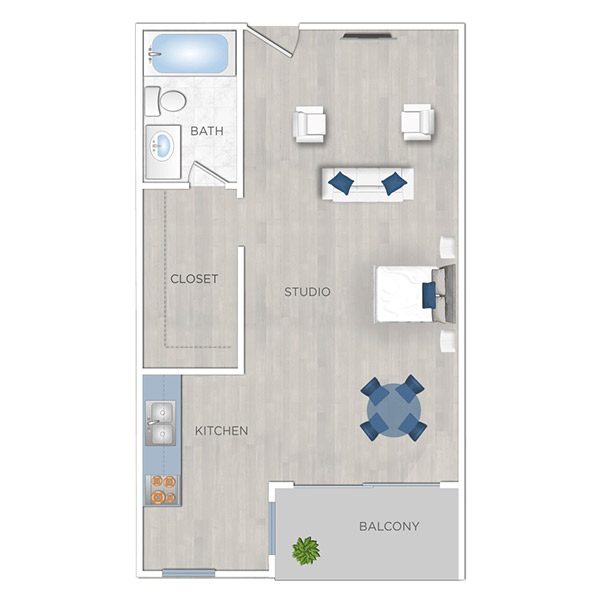 Floor plan layout for B