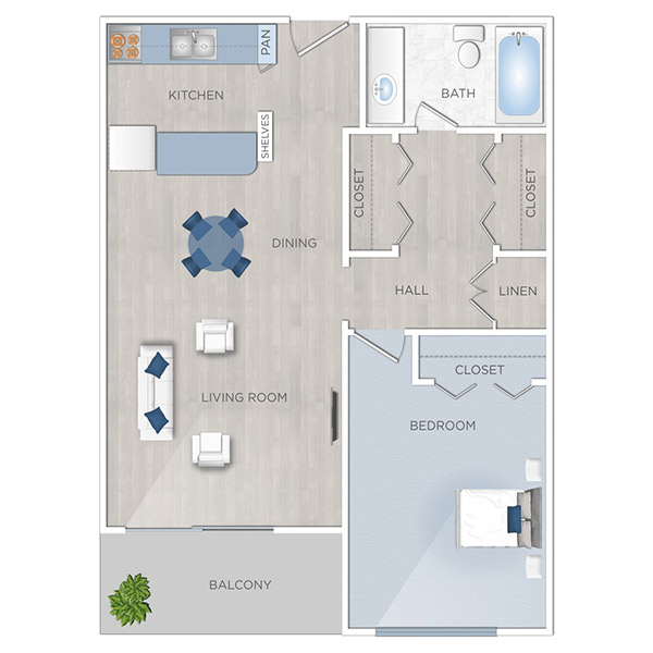 Floor plan layout for C