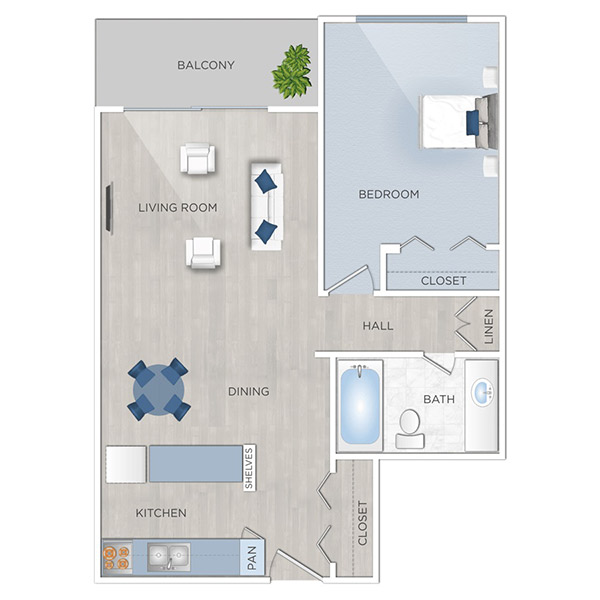 Floor plan layout for E