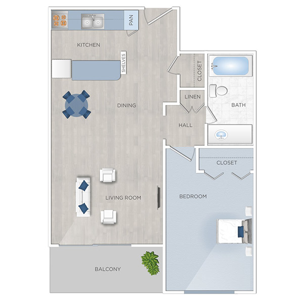 Floor plan layout for F