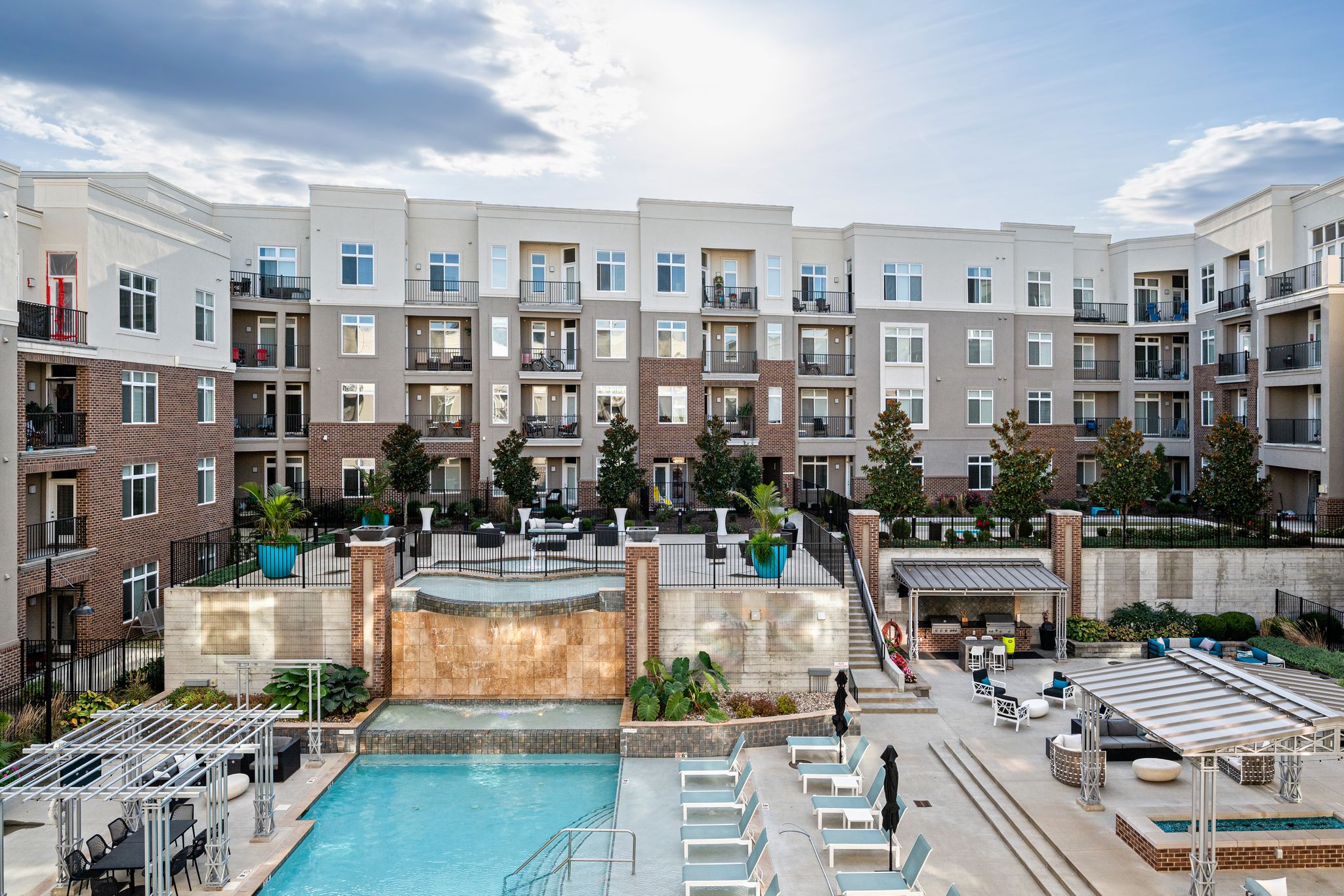 At the Center of Domain City Center is it's Luxurious Pools, Grills, and Lounging Areas