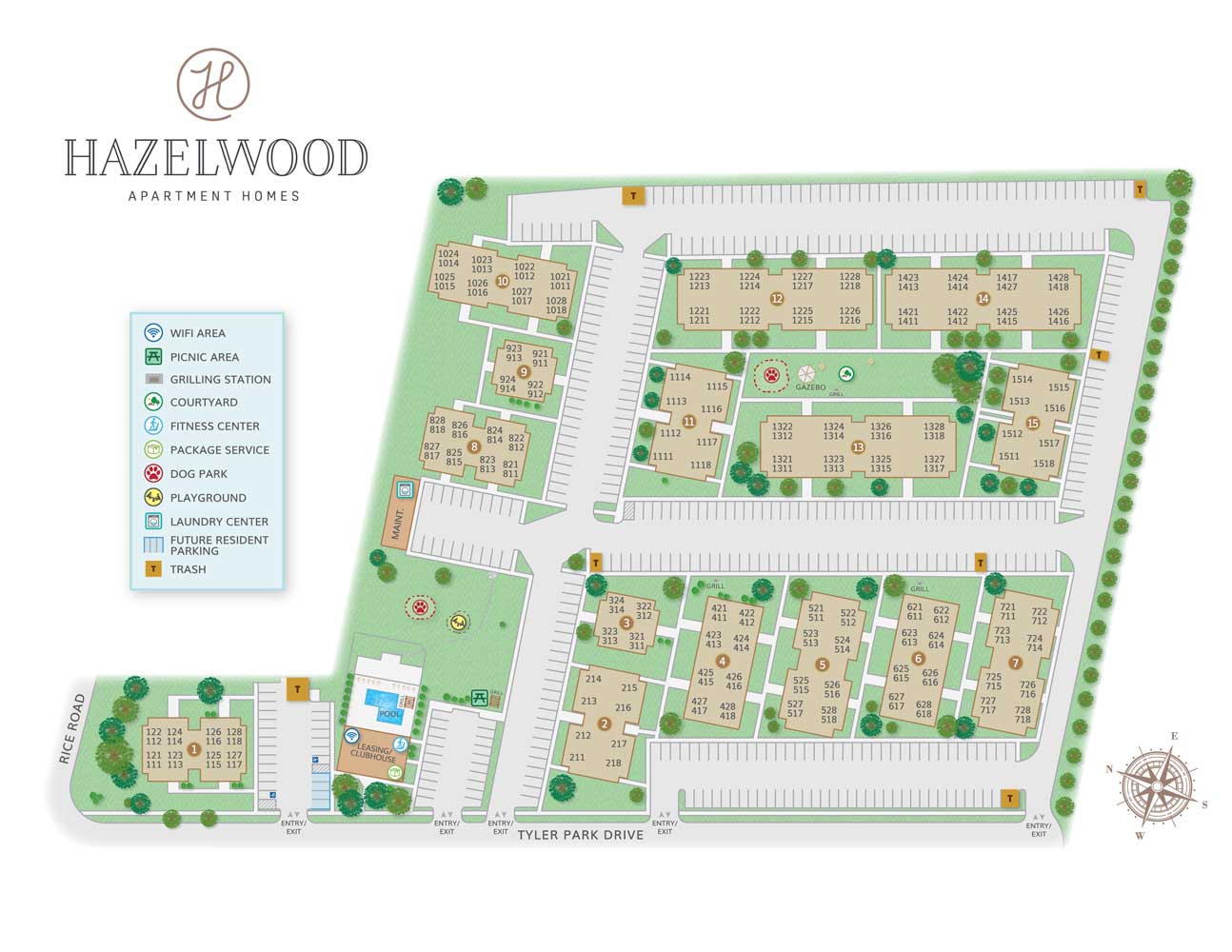 Hazelwood Apartment Homes Site Plan