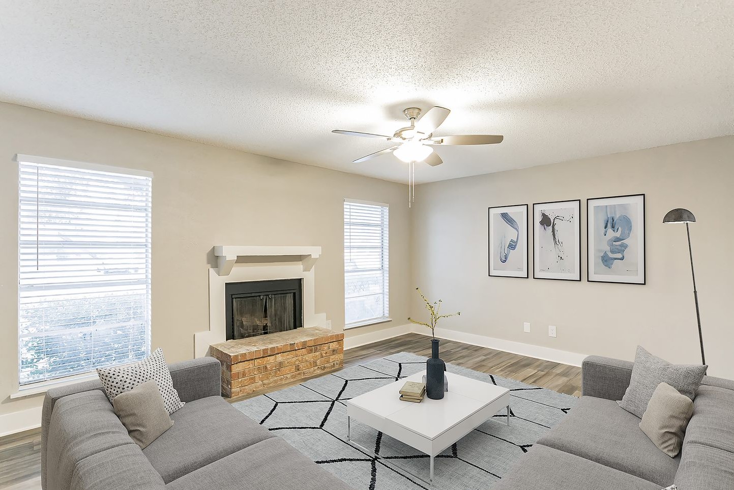 Spacious Living Rooms at Hazelwood Apartments in Tyler, Texas