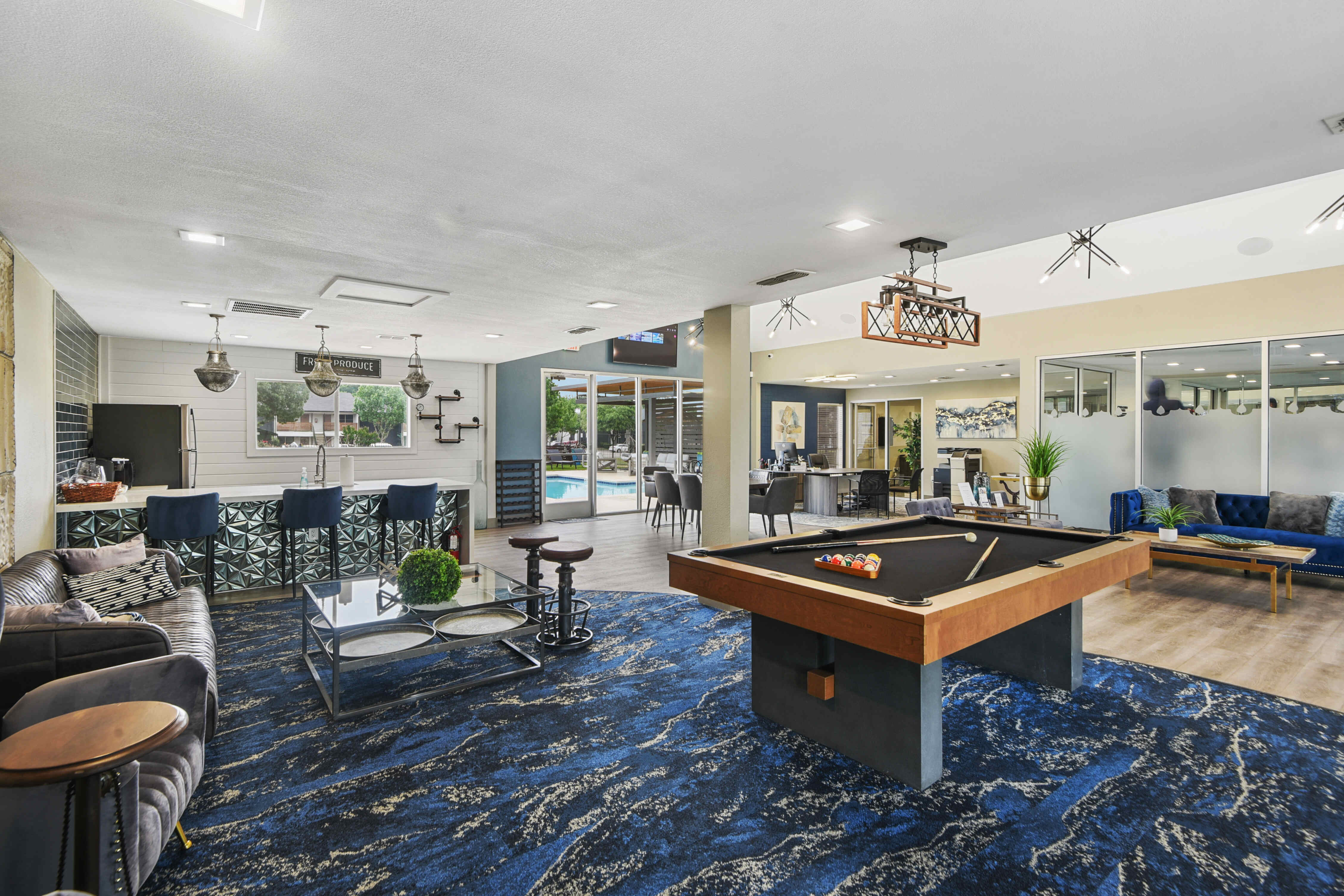 Gaming Area with Billiard Pool Table