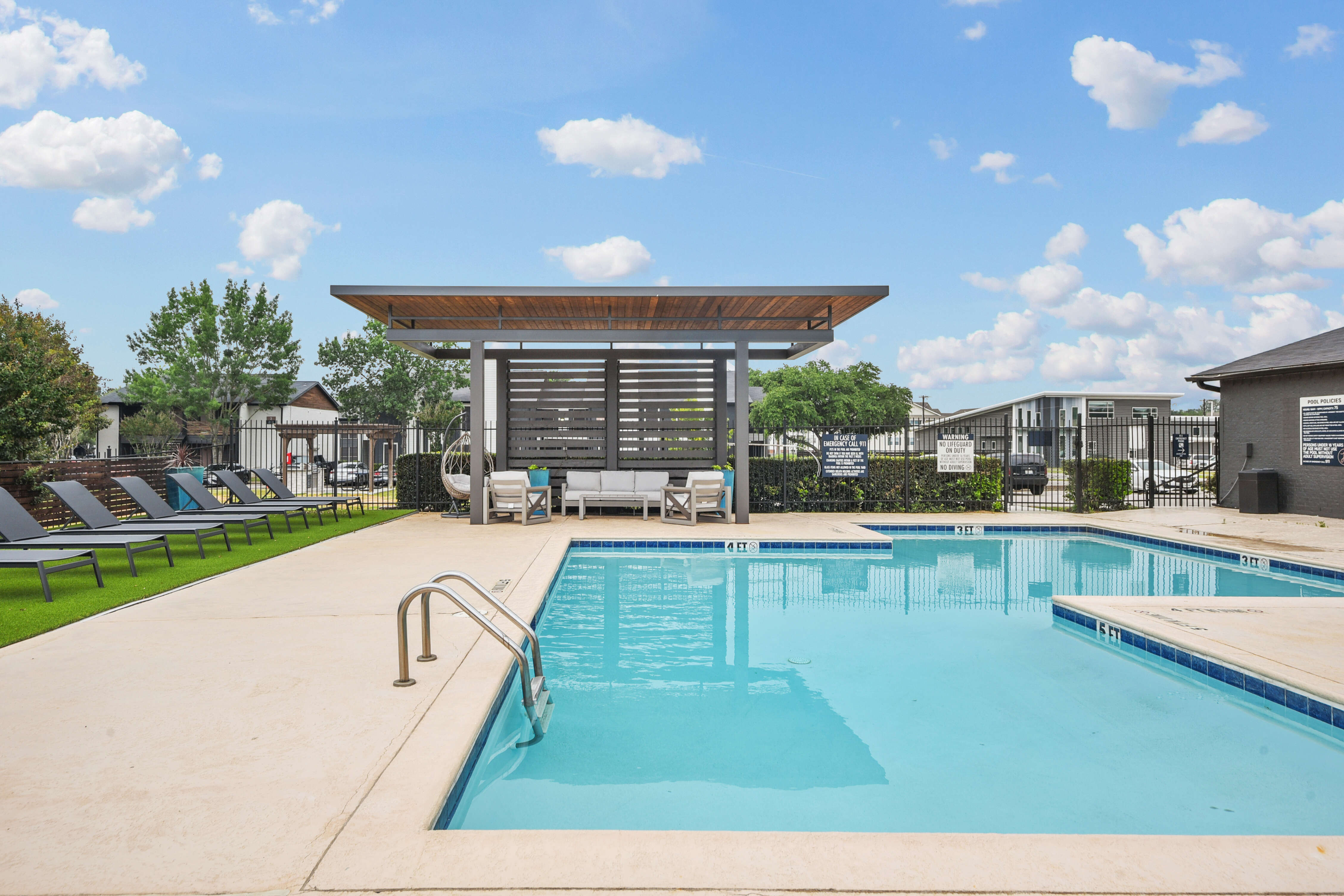 Sparkling Swimming Pool at Hazelwood Apartments in Tyler, TX