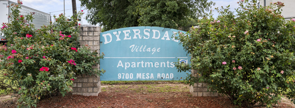Property Signage at Dyersdale Apartments