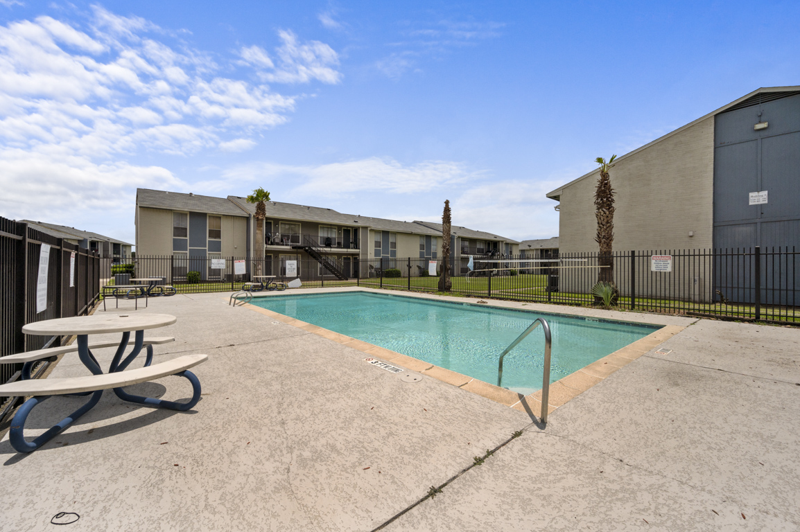 Swimming Pool with poolside lounge at Dyersdale Apartments