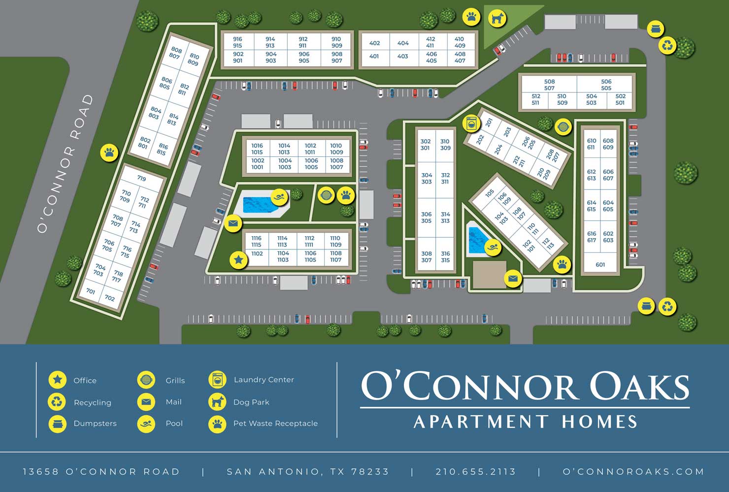O' Connor Oaks Apartment Homes Site Plan