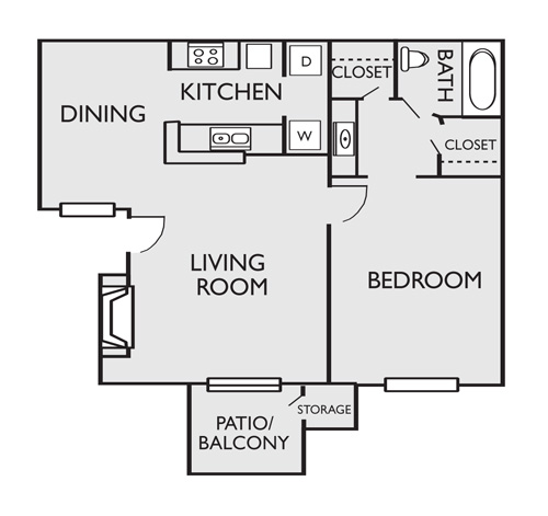 O' Connor Oaks Apartment Homes - Floorplan - A4