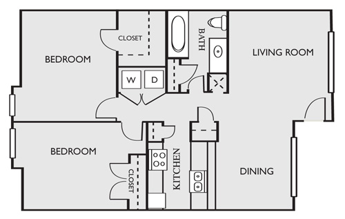 O' Connor Oaks Apartment Homes - Floorplan - B1