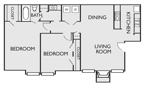 O' Connor Oaks Apartment Homes - Floorplan - B3