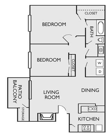O' Connor Oaks Apartment Homes - Floorplan - B4