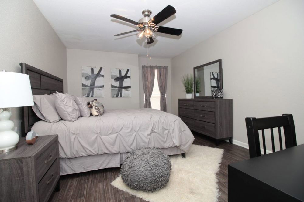 Bedrooms with Ceiling Fans at O'Connor Oaks Apartments in San Antonio, TX